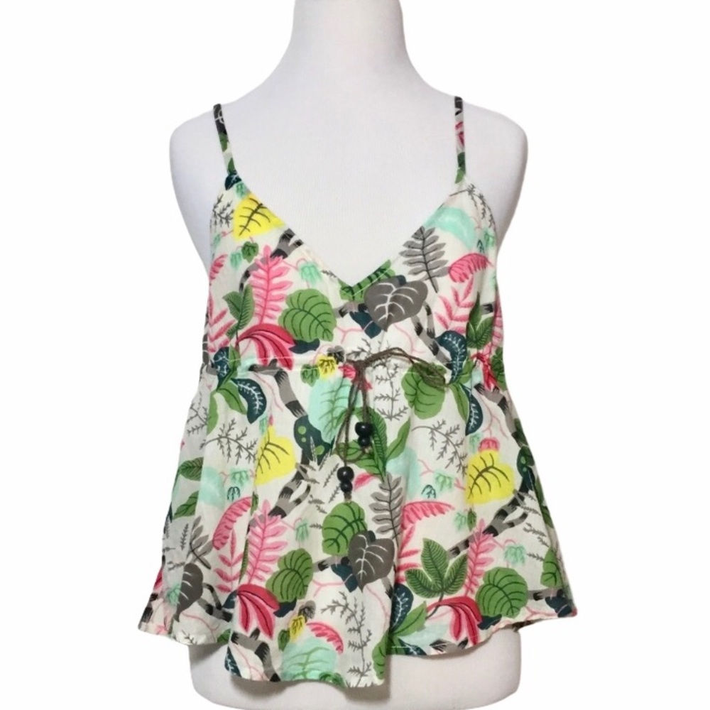 French label Floral print spaghetti strap top